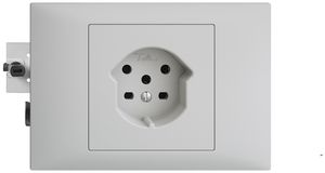 EB-Steckdose EDIZIOdue T15 hellgrau 45…69mm