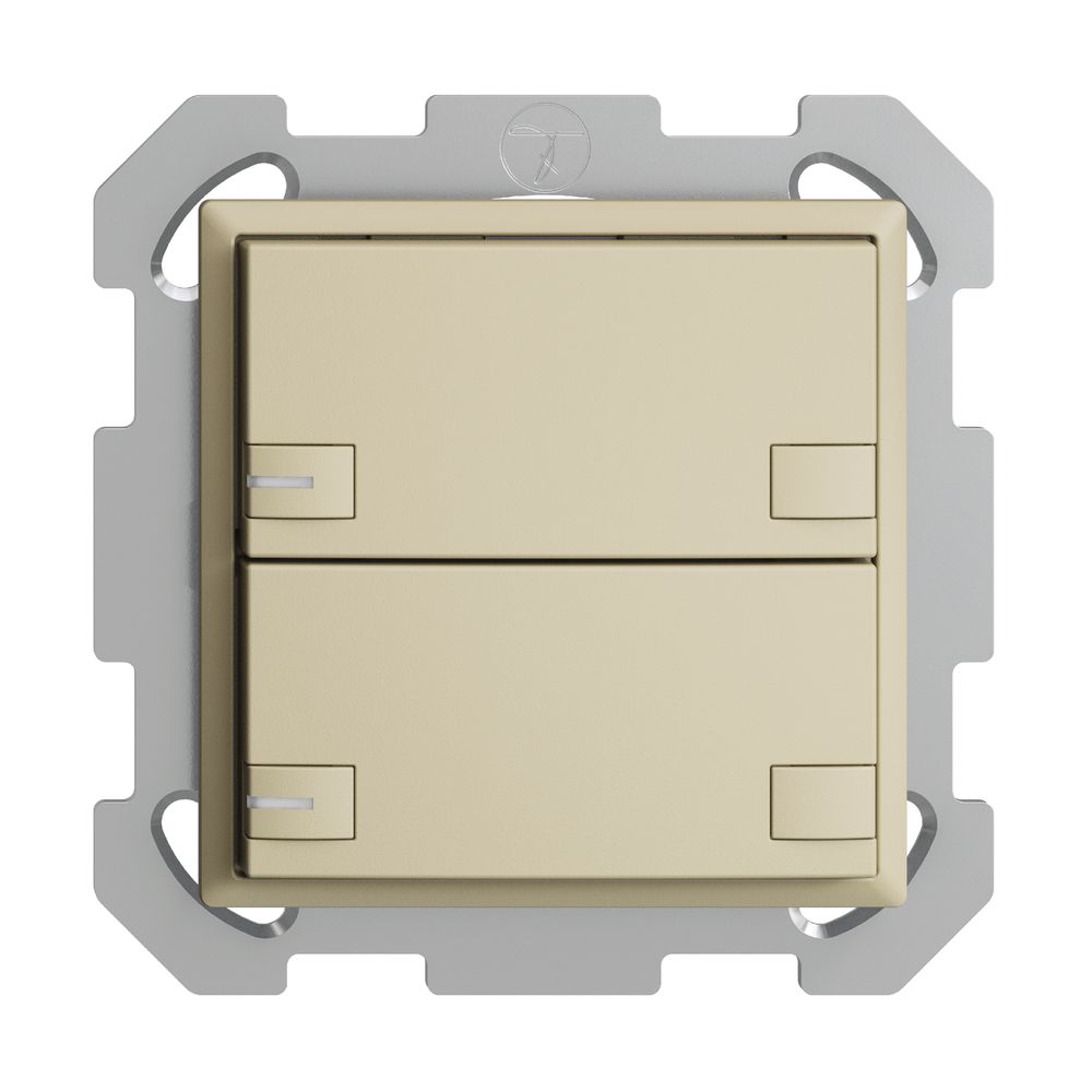 UP-KNX-Taster RGB EDUE, 250mW, m.RGB-LED, 2×Taste, 2×Tastenb., van