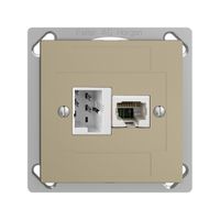 EB-Dose 1×T+T,1×RJ45/u 4P EDIZIOdue sand ITplus ITM