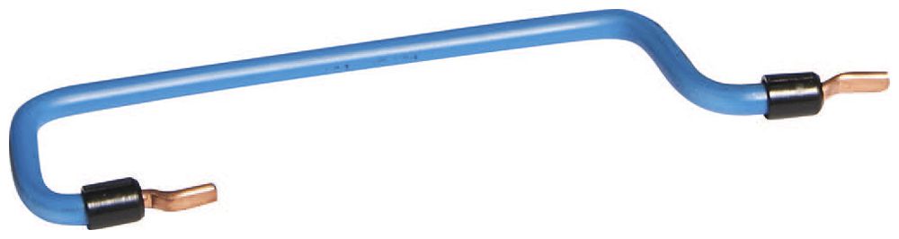Verbindungsbrücke Hager 1L 10mm² N DIN-Schienenabstand 150mm blau