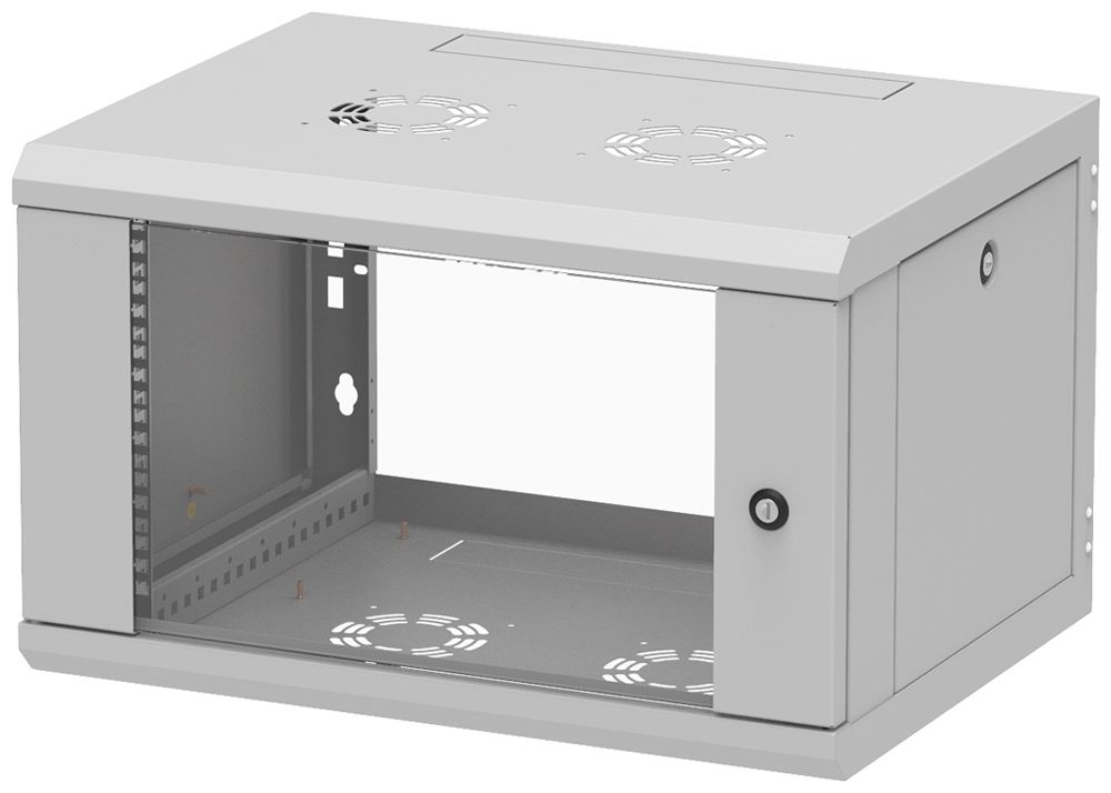 Armadio di rete murale 19" Z-Cube 6UA 368×600×450mm 60kg grigio IP20