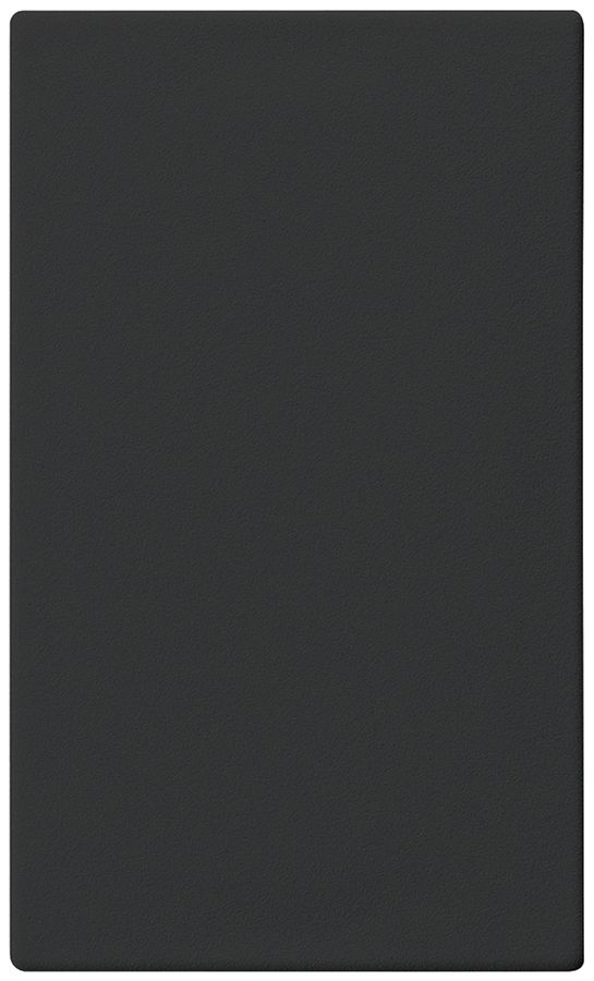 Blindabdeckplatte Hager FLF 3/5 m.Kunststoff-Federn für Metallausschnitt schwarz