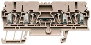 Bauelement-Reihenklemme Weidmüller ZDU 2.5/2X2AN/D- Zugfeder 2.5mm² TS35 beige