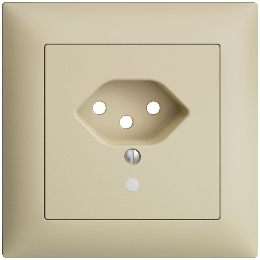 UP-Frontset EDIZIOdue T13 vanille 88×88mm mit Linse