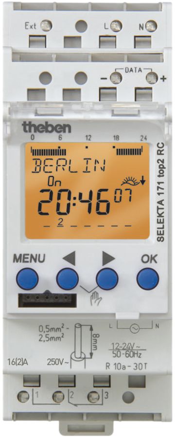 REG-Astro-Schaltuhr digital Theben SELEKTA 171 top2 RC 24V