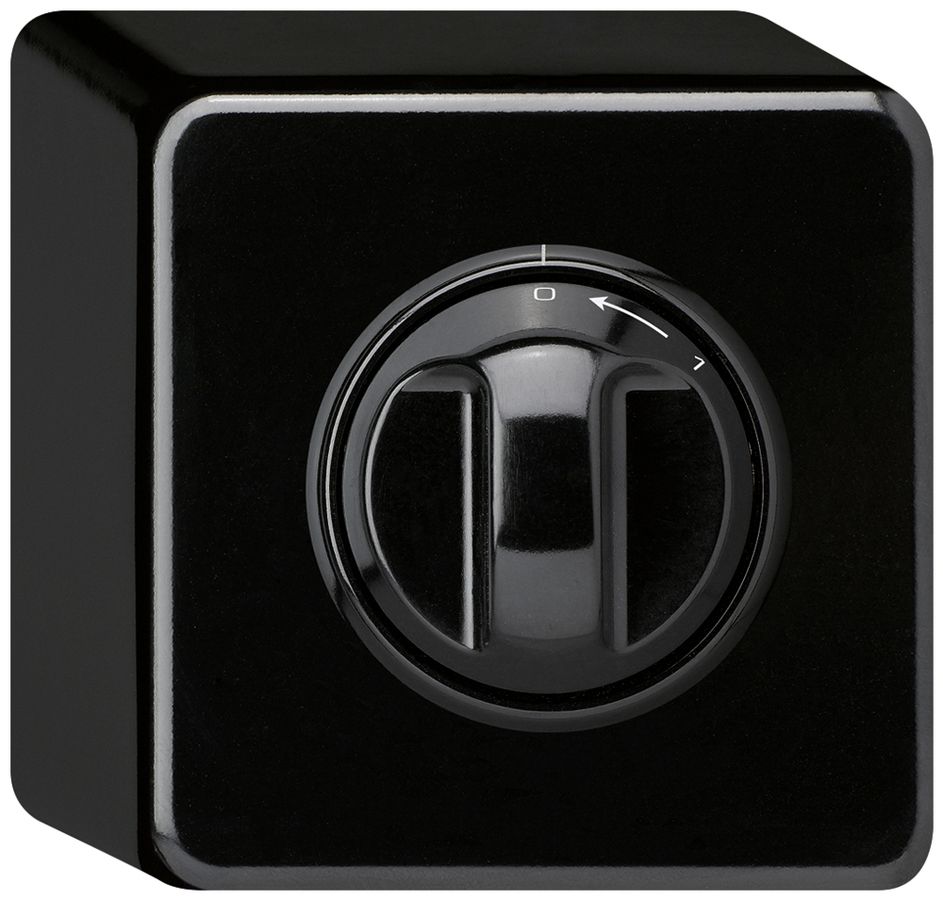 Contact pivotant AP 0<-1/1L noir basico avec manette