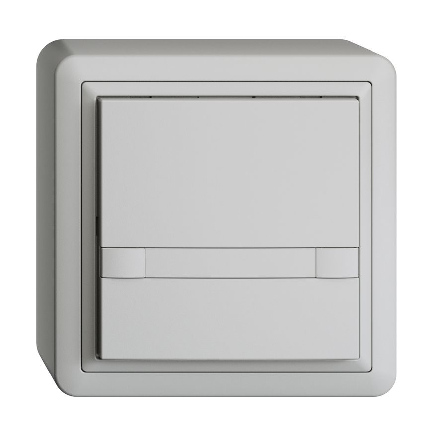 Poussoir KNX RGB AP EDUE, 250mW, s.LED, papier, 1×pouss., comm.2×touches, grc