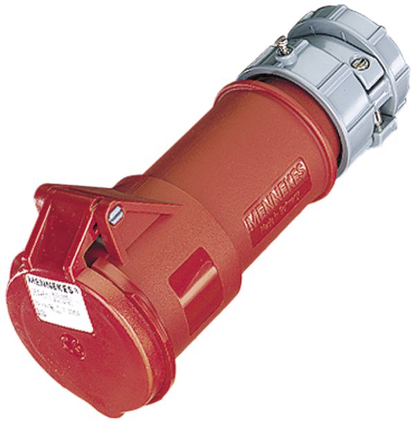 Presa mobile CEE-Powertop 32A 5P 6h 400V rosso, con premistoppa