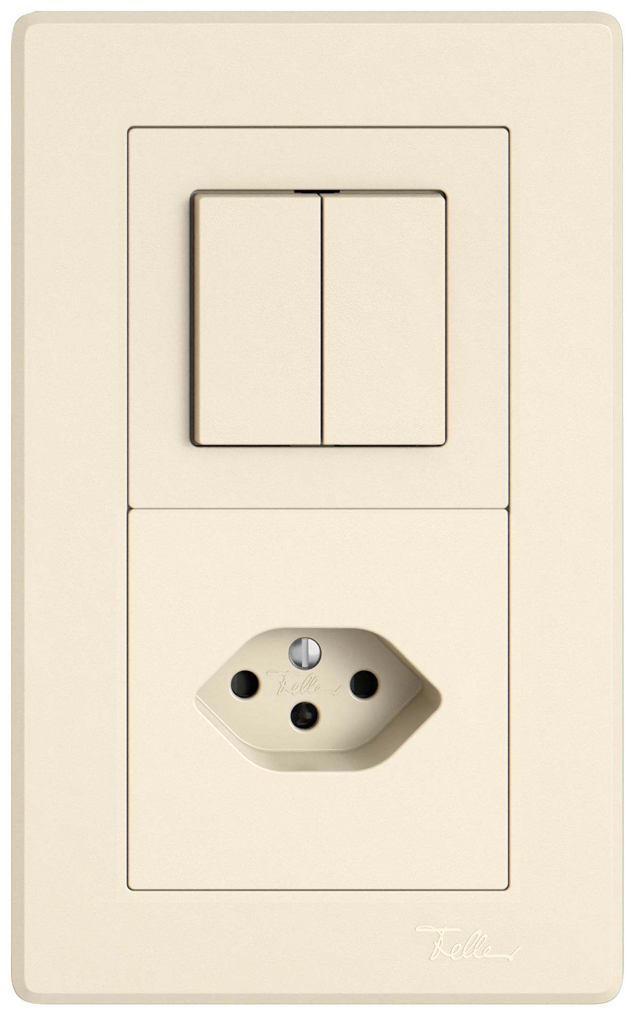 UP-Kombination EDIZIO.liv SNAPFIX® 2×1 156×96mm Schema 1/3+3/1L+1×T13 crema