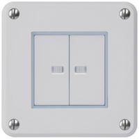 Interruttore INC robusto IP55 schema 3+3 2×illuminato grigio