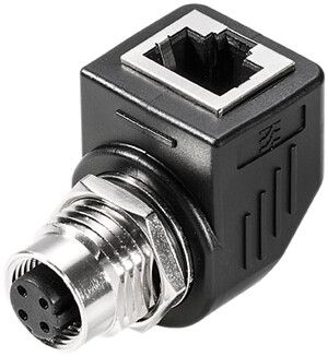 Adapter Weidmüller gewinkelt RJ45 90°, M12, Cat.5, IP65