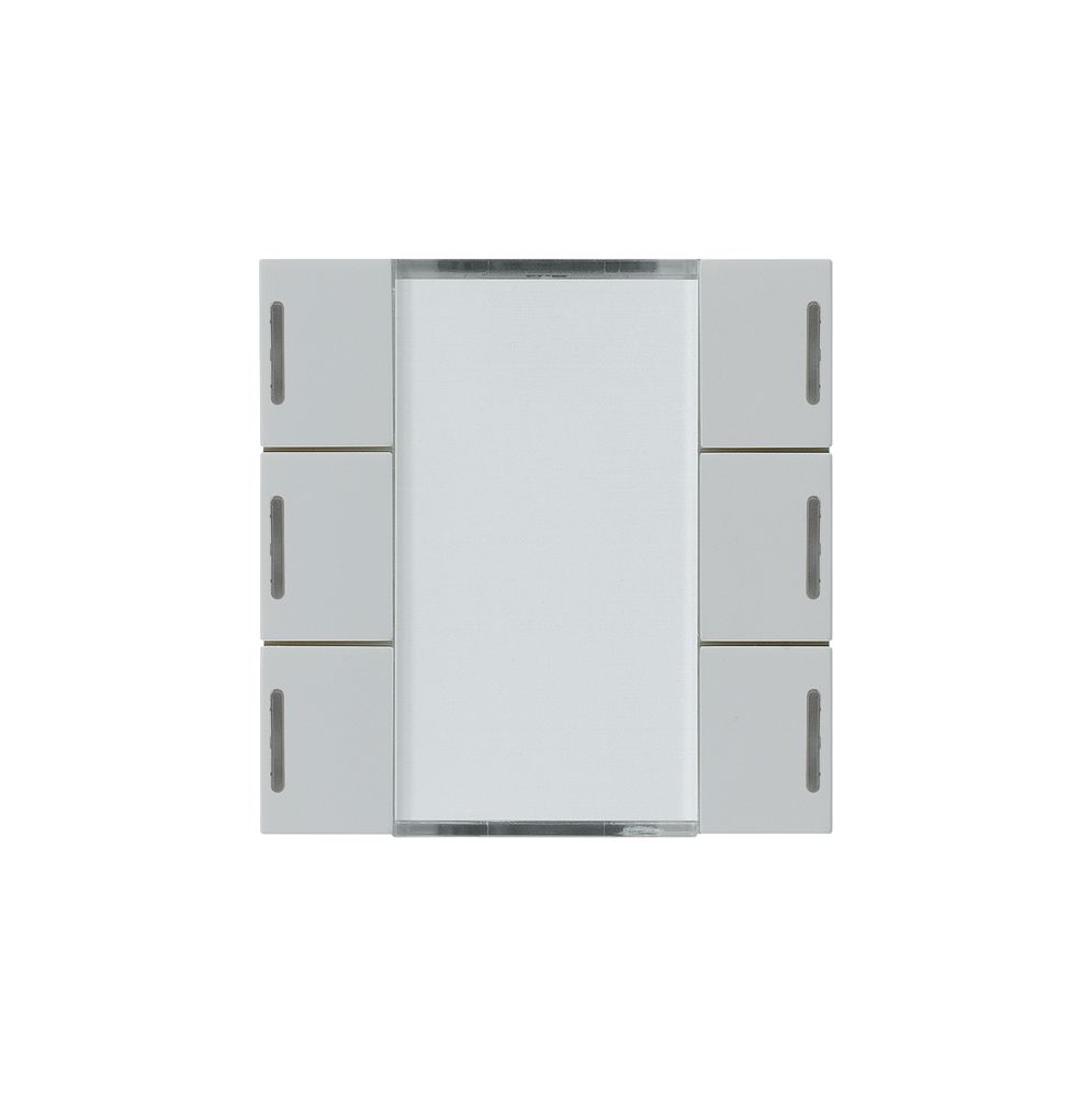 Frontset Hager kallysto LED 6×KNX systemlink/easylink hellgrau
