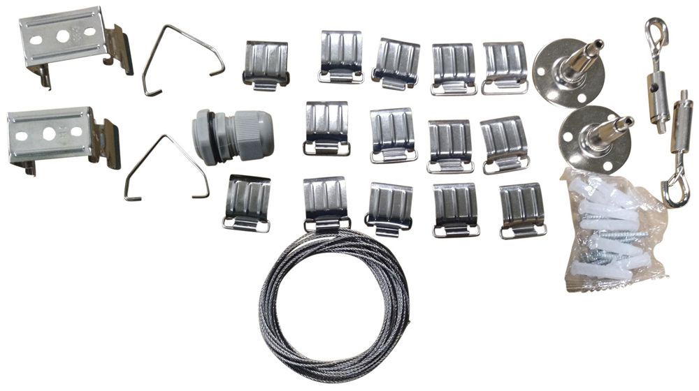 Sospensione a corda Z-Licht per lampade lineari e per locali bagnati