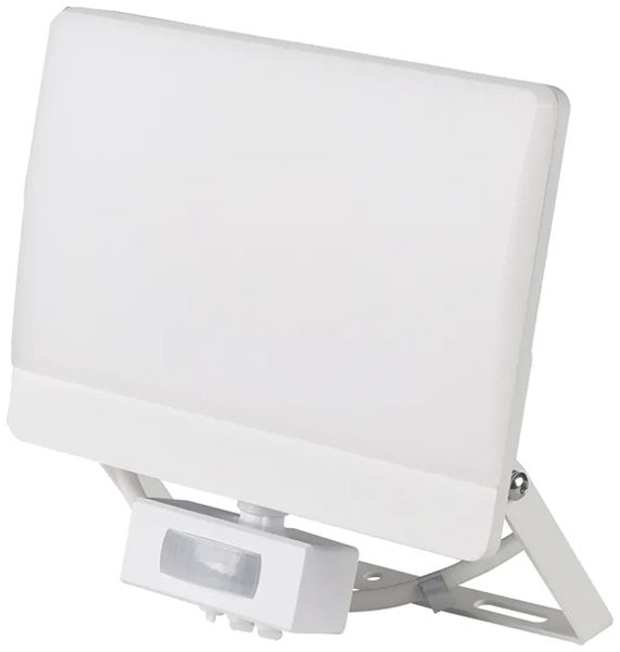 LED-Strahler WORKLIGHT PIR 50W 4000K IP54 VWB 214×210mm 140° weiss