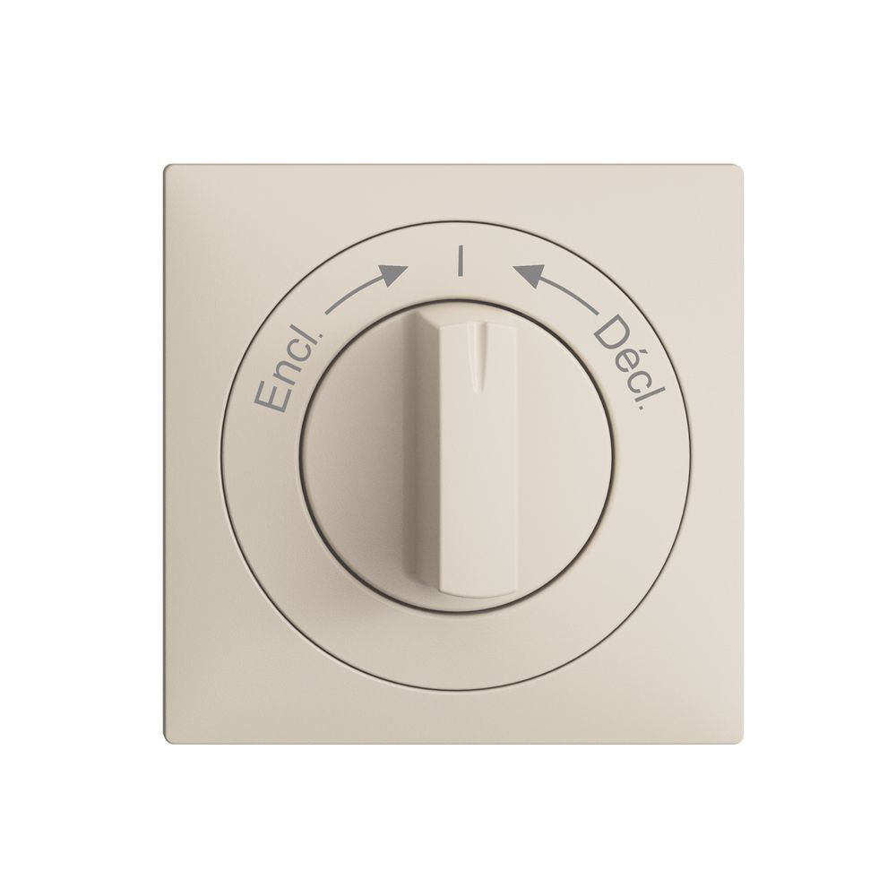 Frontset EDIZIOdue Encl.->I<-Décl. crema 60×60mm für Schwenktaster