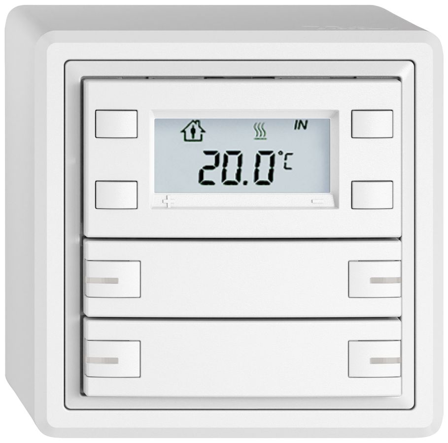 Poussoir RTH AP EDIZIO.liv SNAPFIX® a.RGB-LED 4×touches comm.1T bc