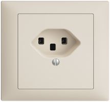 EB-Steckdose EDIZIOdue T23 16A crema, Schraubklemmen