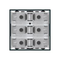 Taster KNX KAL f.6×Tasten 6×Betätigungspunkte LED schwarz