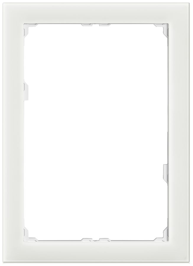 UP-Abdeckrahmen EDIZIO.liv prestige SNAPFIX® f.Panel 214×154mm glas weiss