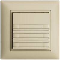 Poussoir ENC KNX 3× EDIZIOdue vanille RGB sans LED avec insert papier