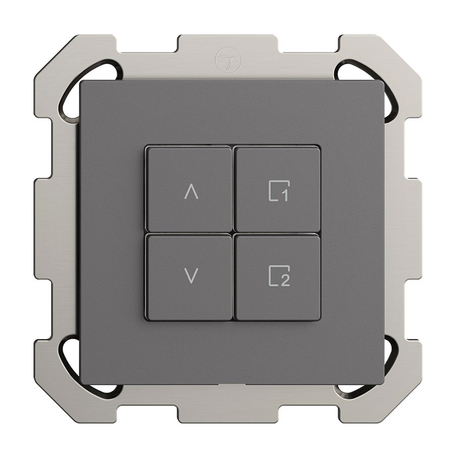 Interrupteur stores ENC 1K/4T scène Edue Wiser gris foncé