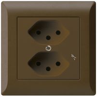 UP-Steckdose kallysto.line 2×T13/1 braun