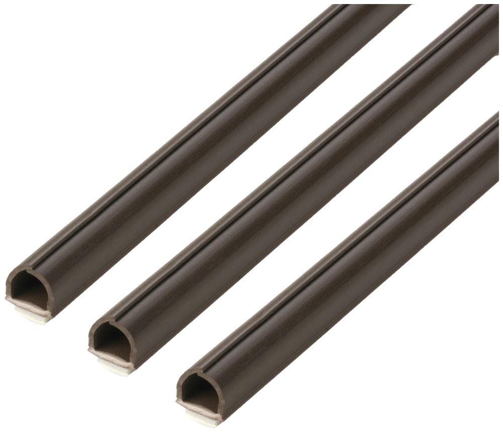 Canale mini MAX HAURI cablefix 10×10mm 3×1m autoadesivo marrone