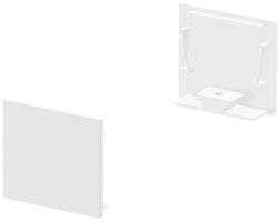 Endkappe für AP-Profil standard GRAZIA 20, 2 Stück flache Ausführung weiss