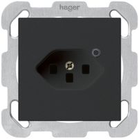 Presa INC Hager kallysto 1×T23 illuminato B nero