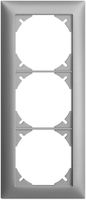 Abdeckrahmen EDIZIOdue 1×3 silver