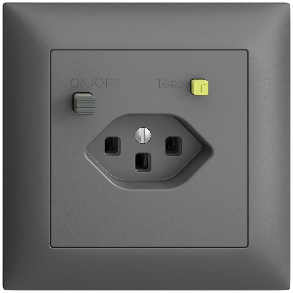 UP-Steckdose EDIZIOdue T23 FI 30mA FMI, dunkelgrau