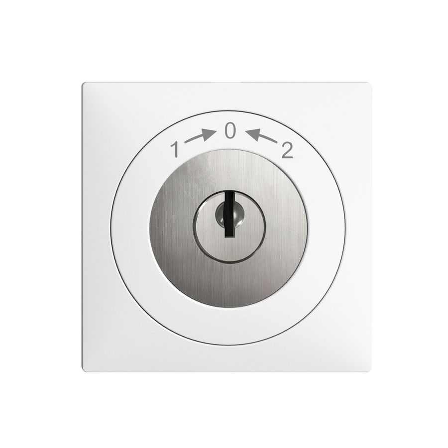 Contact pivotant ENC 1->0<-2 EDIZIOdue blanc avec serrure de sûreté