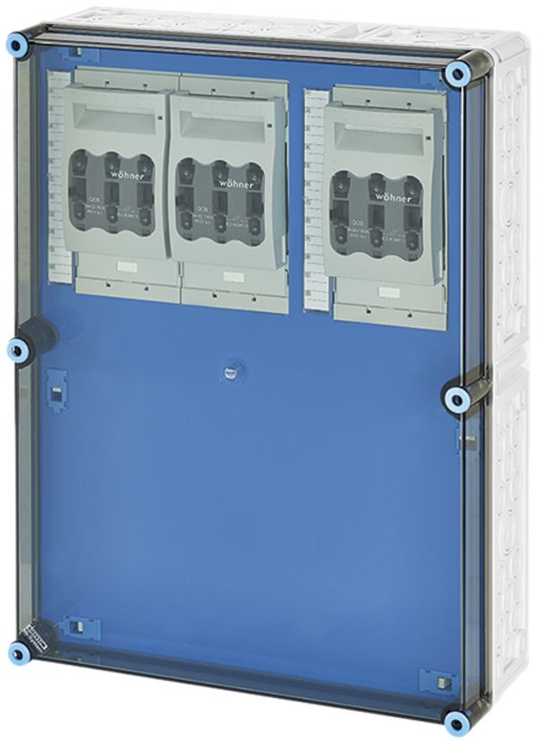 NH-Gehäuse Hensel Mi, 3×3×NH00, mit Sammelschiene, 400A, 5-polig