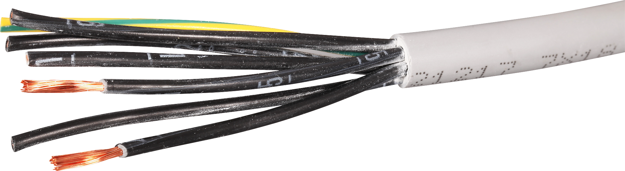 Câble de commande 7x1mm² num. s.halog. gr