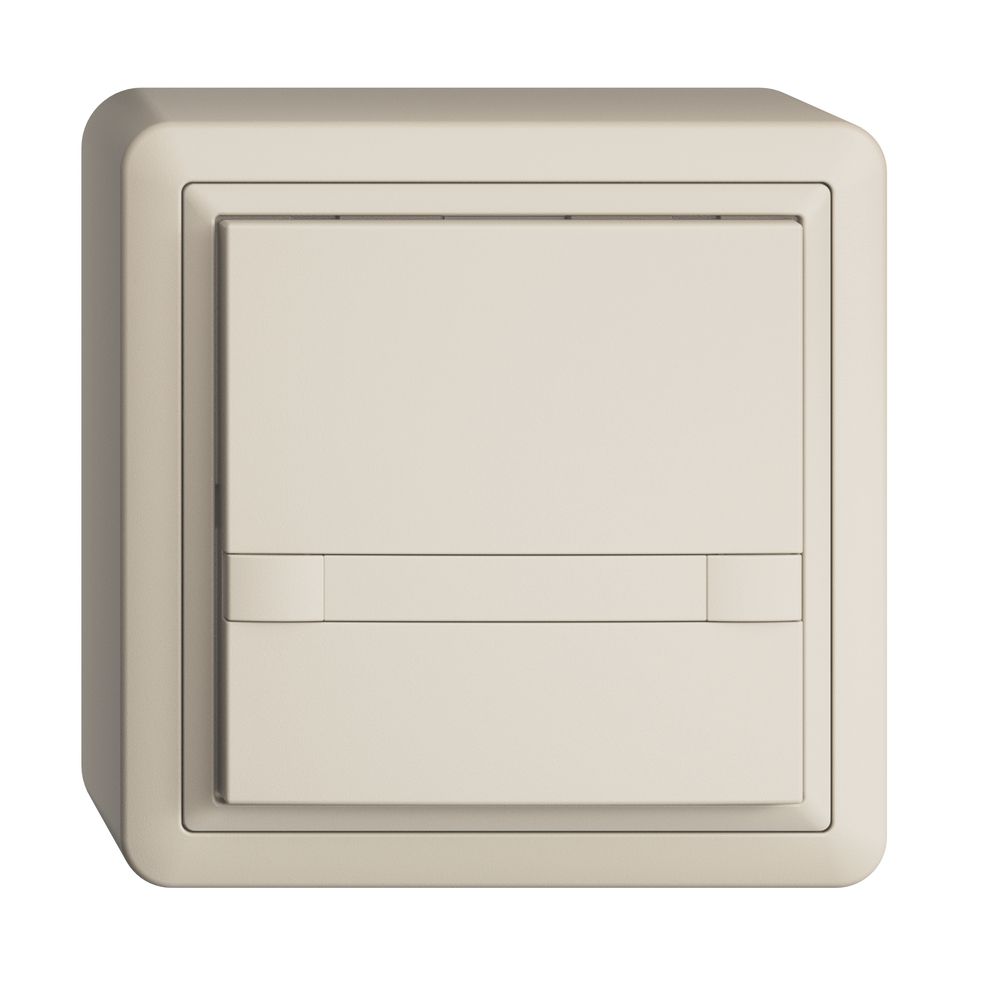 Poussoir KNX RGB AP EDUE, 250mW, s.LED, a.papier 1×poussoir comm.2×touches crema