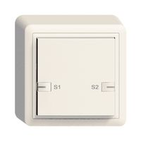 Poussoir AP ZEP scène 1c/1t station sec.a.LED EDIZIOdue blanc