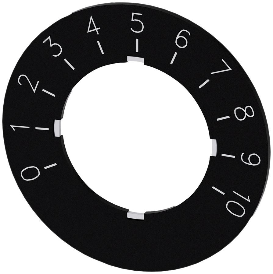 Bague-repère Siemens SIRIUS ACT pour potentiomètre, impression "0…10" Ø40mm