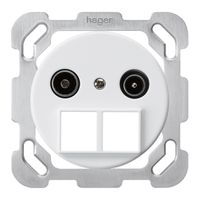 Presa d'antenna INC TV-R HMS basico B 14dB bianco