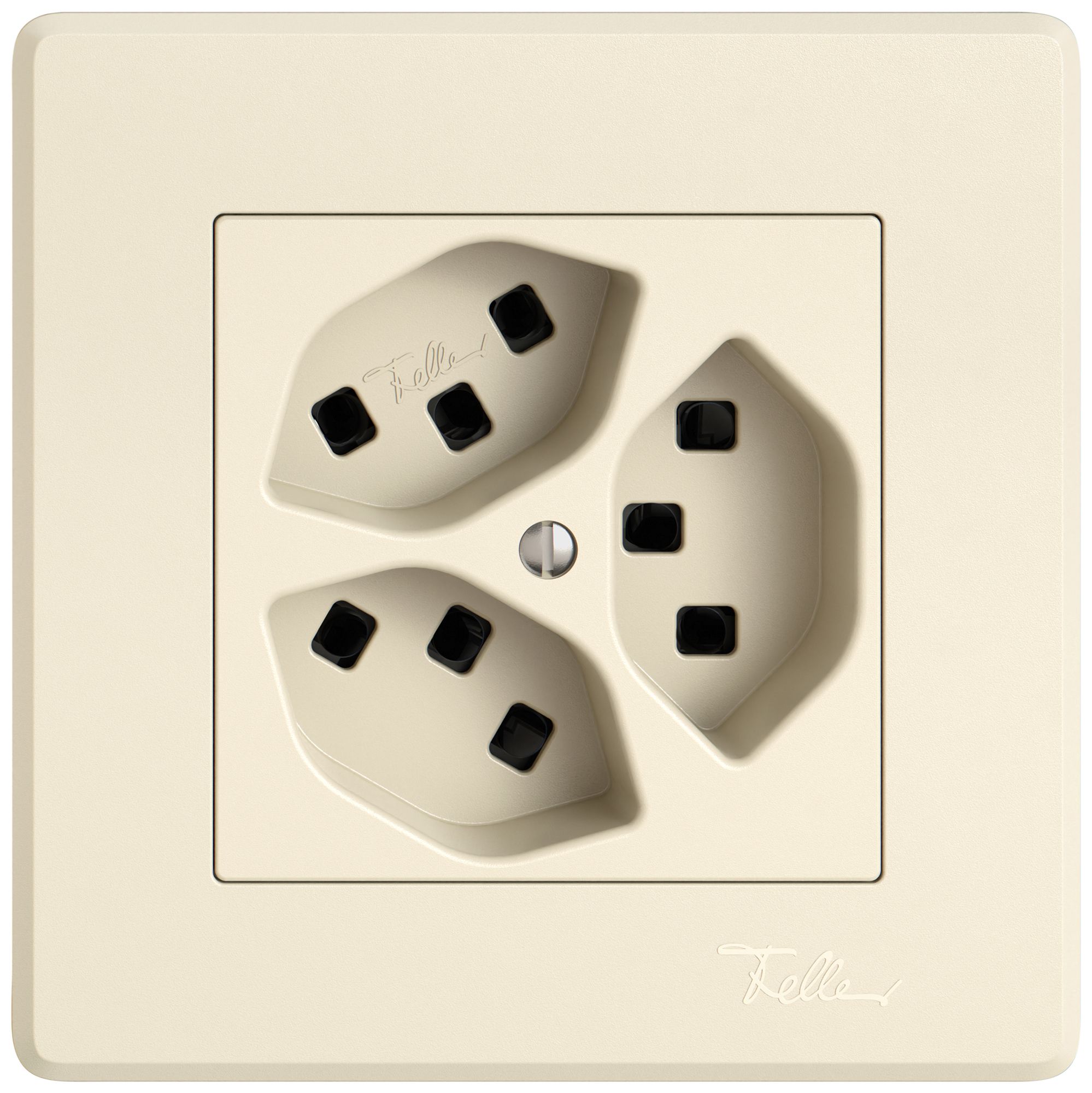 UP-Steckdose EDIZIO.liv SNAPFIX® 3×T23 cr