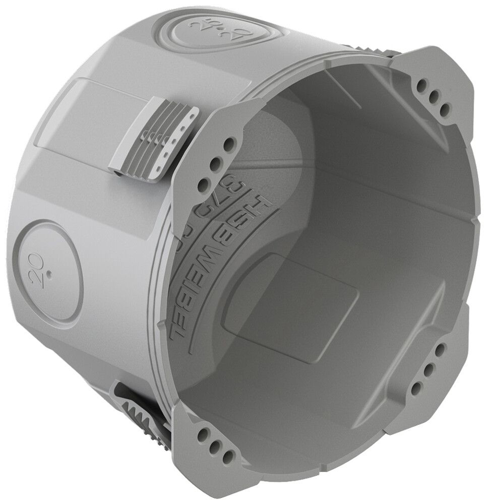 Hohlwanddose HSB D83 Basic 1×1 Ø83×65mm GDP 850°C grau