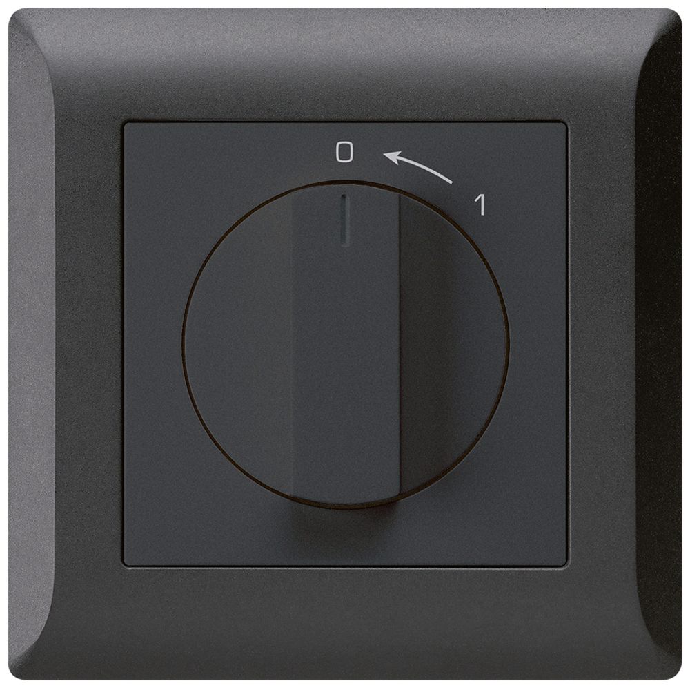 UP-SchwenkTaster 0<-1/2L schwarz kallysto.line mit Drehgriff