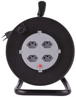 Avvolgicavo 4×T13 33m IP20 nero/grigio