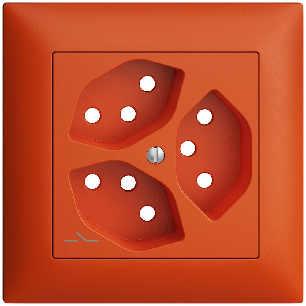 Frontset EDIZIOdue orange 88×88mm 3×T13/1