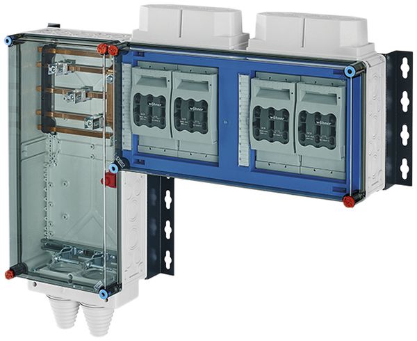 Distributore Hensel Mi 4×3×NH 00, 125A, barra collettrice 250A 5 poli