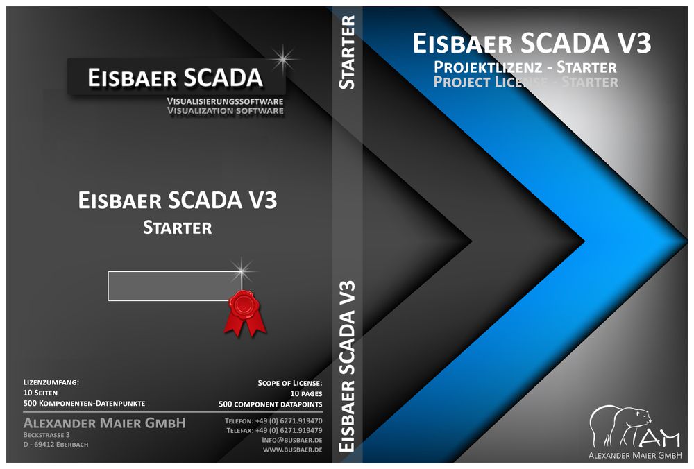 Software-Lizenz EisBär SCADA 3, "Starter", mit USB-Dongle