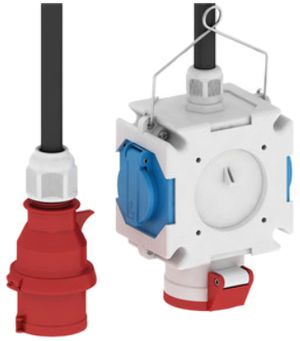 Distribut.croix Bals CEE16/5 6h 1×CEE16/5 6h 2×T23 avec câble