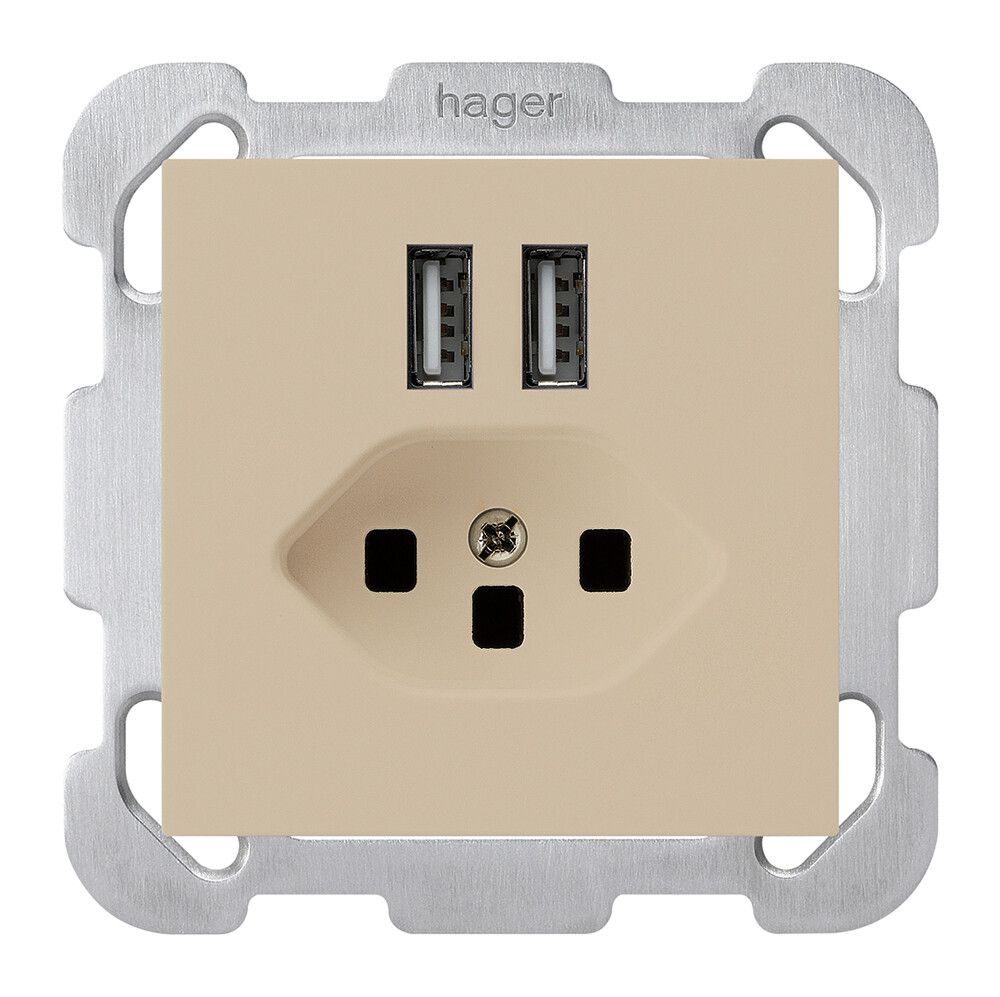 Presa INC 2×USB & T23 kallysto B 2400mA beige