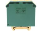 Borne de terre joignable Woertz 16…70mm² vis 2×1 rail DIN 35mm vert/jaune