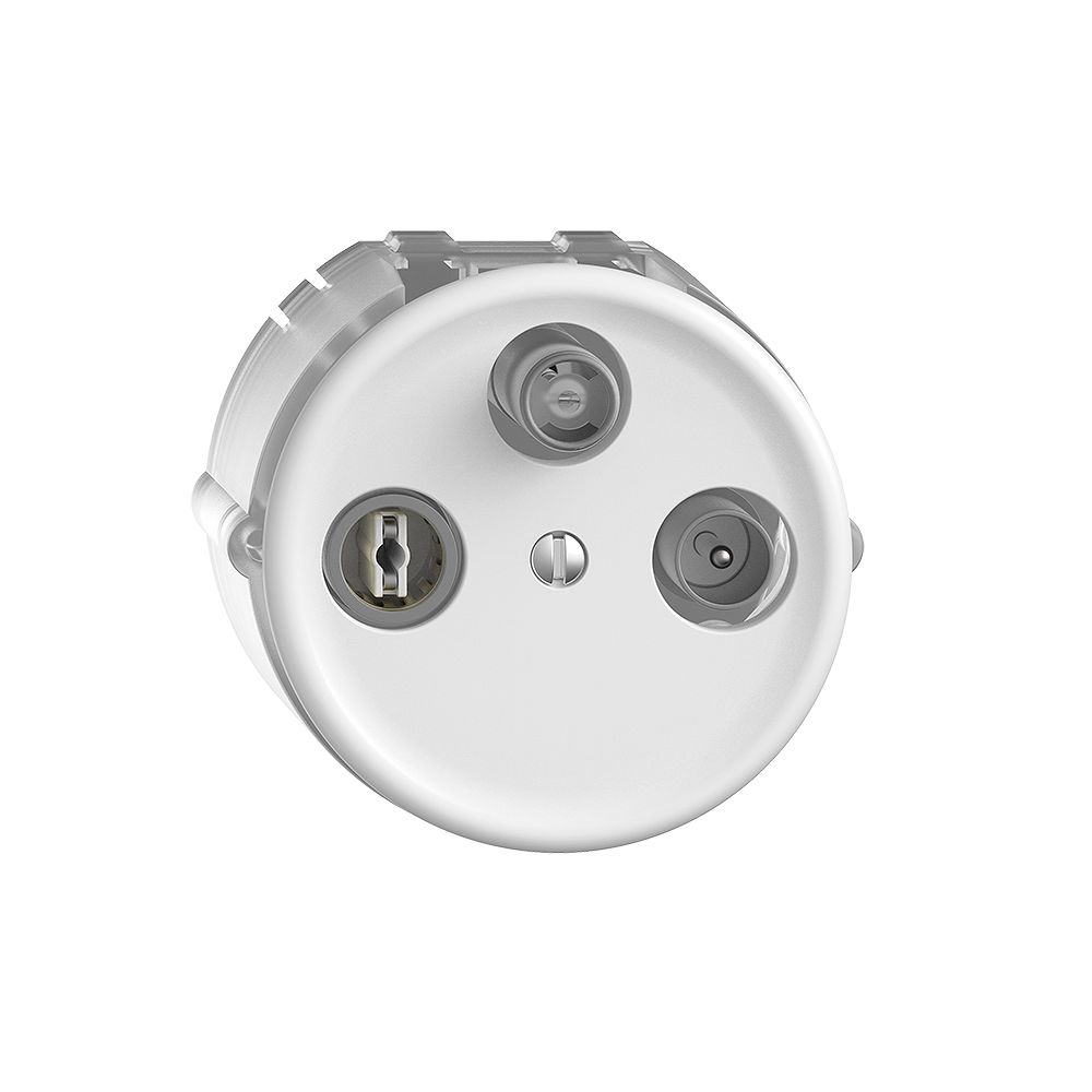 Presa antenna SAT DB52 STANDARDdue bianco con IEC/F