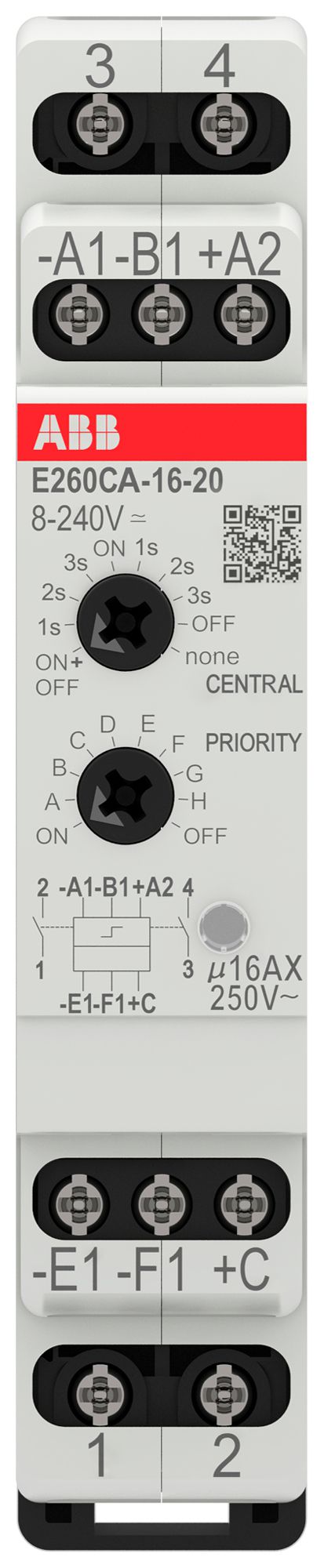 Schrittschalter ABB E260CA-16-20 1TE 8…240VUC/16A 4000W 2S